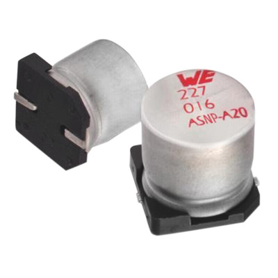 Wurth Elektronik 10μF Aluminium Electrolytic Capacitor 50V dc, Surface Mount - 865250643009
