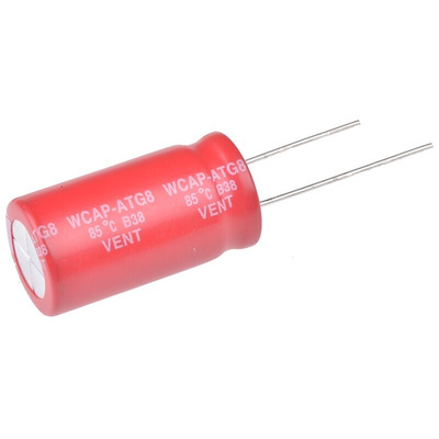 Wurth Elektronik 4700μF Aluminium Electrolytic Capacitor 25V dc, Radial, Through Hole - 860010480025
