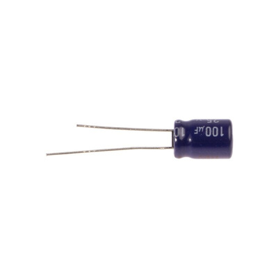 Panasonic 100μF Aluminium Electrolytic Capacitor 25V dc, Radial, Through Hole - ECEA1EN101U