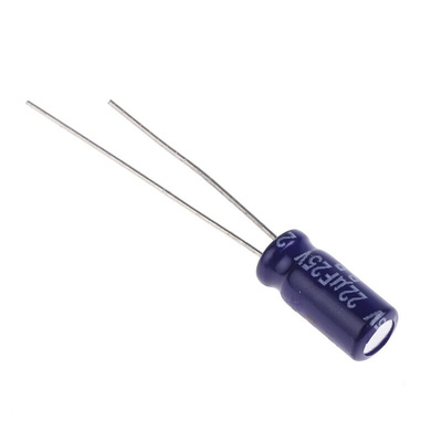 Panasonic 22μF Aluminium Electrolytic Capacitor 25V dc, Radial, Through Hole - ECEA1EN220X