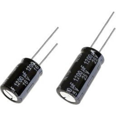 Panasonic 100μF Aluminium Electrolytic Capacitor 80V dc, Radial, Through Hole - EEUFS1K101LB