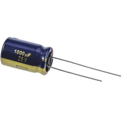 Panasonic 1000μF Aluminium Electrolytic Capacitor 50V dc, Radial, Through Hole - EEUFC1H102B