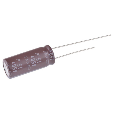 Nippon Chemi-Con 15μF Aluminium Electrolytic Capacitor 450V dc, Radial, Through Hole - EKXJ451ELL150MJ25S