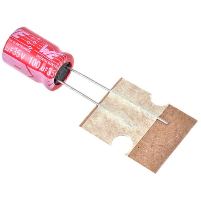 Wurth Elektronik 100μF Aluminium Electrolytic Capacitor 35V dc, Radial, Through Hole - 860160574013