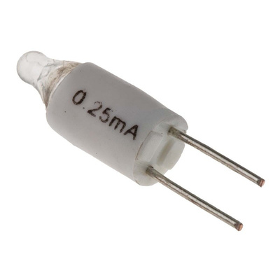 T1 1/4 Clear Filament Indicator Lamp, Lead Pins, 100/250 V 250 μA