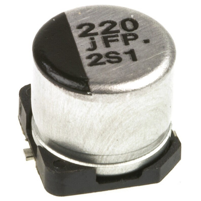 Panasonic 220μF Aluminium Electrolytic Capacitor 6.3V dc, Surface Mount - EEEFP0J221AP