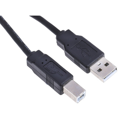 RS PRO Male USB A to Male USB B USB Cable, 0.5m, USB 2.0