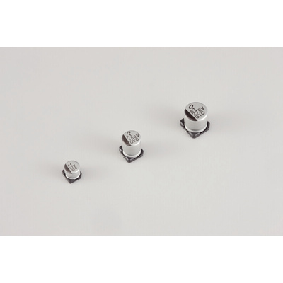 Nichicon 100μF Conductive Polymer Hybrid Aluminium Electrolytic Capacitor 50V dc, Surface Mount - GYC1H101MCQ1GS