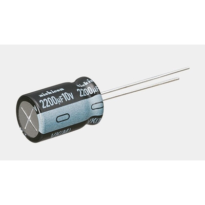Nichicon 1000μF Aluminium Electrolytic Capacitor 6.3V dc, Radial, Through Hole - UVK0J102MPD
