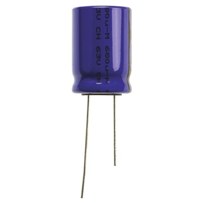 Vishay 680μF Aluminium Electrolytic Capacitor 63V dc, Radial, Through Hole - MAL214658681E3