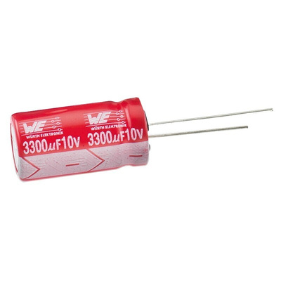 Wurth Elektronik 4.7μF Aluminium Electrolytic Capacitor 50V dc, Radial, Through Hole - 860160672005