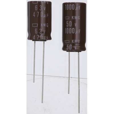 Nippon Chemi-Con 1000μF Electrolytic Capacitor 6.3V dc, Through Hole - EKMG6R3ELL102MHB5D