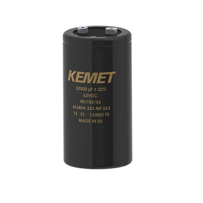 KEMET 10000μF Aluminium Electrolytic Capacitor 63V dc, Screw Terminal - ALS80A103DB063