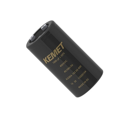 KEMET 18000μF Aluminium Electrolytic Capacitor 400V dc, Screw Terminal - ALS70C183QS400