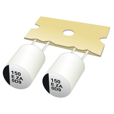 Panasonic 100μF Hybrid Aluminium Electrolytic Capacitor 35V dc, Radial, Through Hole - EEHAZC1V101B