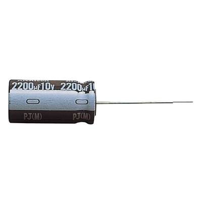 Nichicon 10μF Electrolytic Aluminium Electrolytic Capacitor 63V dc, Through Hole - UPJ1J100MDD1TD