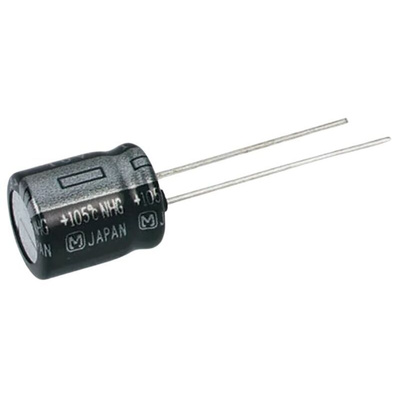 Panasonic 1000μF Aluminium Electrolytic Capacitor 6.3V dc, Radial, Through Hole - ECA0JHG102