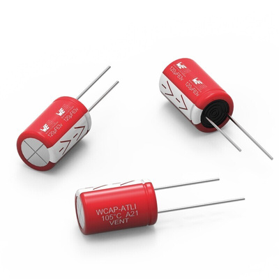Wurth Elektronik 4.7μF Aluminium Electrolytic Aluminium Electrolytic Capacitor 100V dc - 860080872002