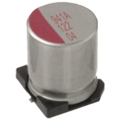 Nichicon 1200μF Polymer Aluminium Solid Electrolytic Capacitor 4V dc, Surface Mount - RPS0G122MCN1GS