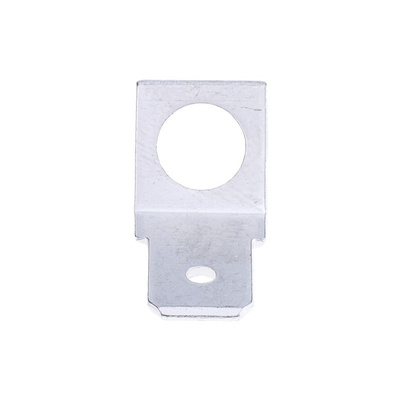 RS PRO Silver Uninsulated Spade Connector, 7.3 x 6.4mm Tab Size