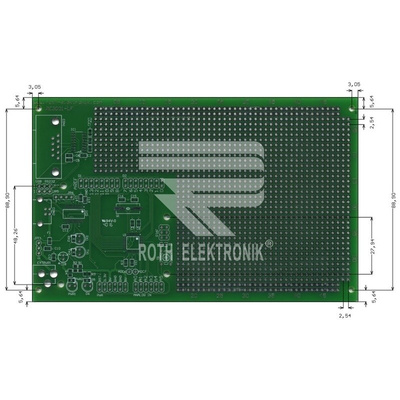 RE3001-LF, Double Sided Eurocard FR4 1.1mm Holes, 2.54 x 2.54mm Pitch, 160 x 100.18 x 1.5mm
