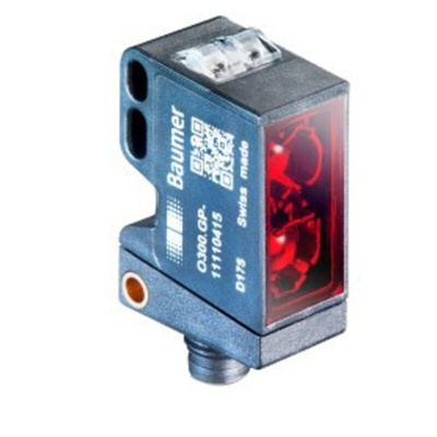 Baumer Diffuse Photoelectric Sensor, Block Sensor, 15 mm → 120 mm Detection Range IO-LINK