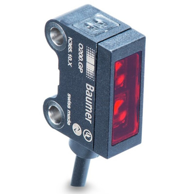 Baumer Background Suppression Photoelectric Sensor, Block Sensor, 3 mm → 15 mm Detection Range