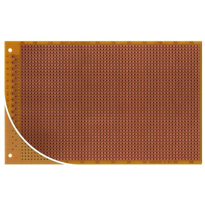 RE522-HP, Single Sided DIN 41617 Eurocard PCB FR2 With 37 x 57 1mm Holes, 2.54 x 2.54mm Pitch, 160 x 100 x 1.5mm