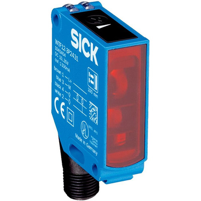Sick Foreground Suppression Photoelectric Sensor, Block Sensor, 30 mm → 500 mm Detection Range