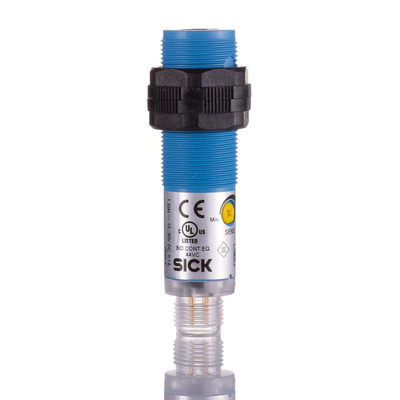 Sick Energetic Photoelectric Sensor, Barrel Sensor, 1 mm → 1.1 m Detection Range