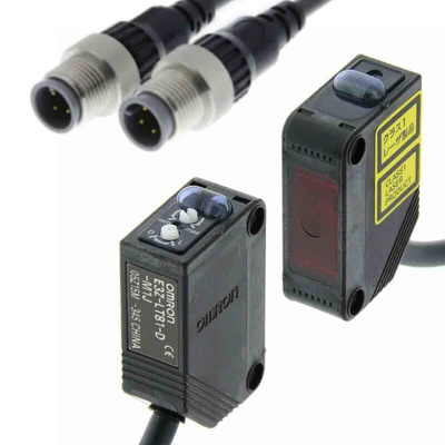 Omron Through Beam Photoelectric Sensor, Block Sensor, 60 m Detection Range