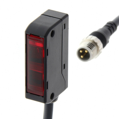 Omron Limited Reflective Photoelectric Sensor, Block Sensor, 60 mm Detection Range