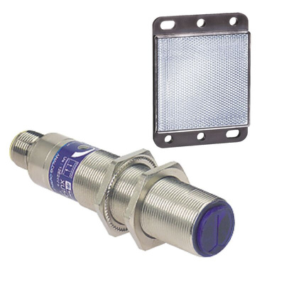 Telemecanique Sensors Polarised Retro Reflection Photoelectric Sensor, Threaded Miniature Sensor, 2 m Detection Range