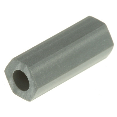 HS 4 4, 12.7mm High CPVC Hex Spacer 4.8mm Wide, with 2.6mm Bore Diameter for M2.5, No.4 Screw
