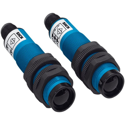 Sick Through Beam Photoelectric Sensor, Cylindrical Sensor, 0 → 20 m Detection Range