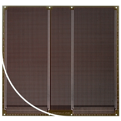 RE333-LF, Double Sided DIN 41612 Multibus II Board With 79 x 80 1mm Holes, 2.54 x 2.54mm Pitch, 233.4 x 220 x 1.5mm