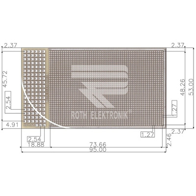 Surface Mount (SMT) Board Multi-Adaptor Epoxy Glass Double-Sided 95 x 53 x 0.7mm FR4