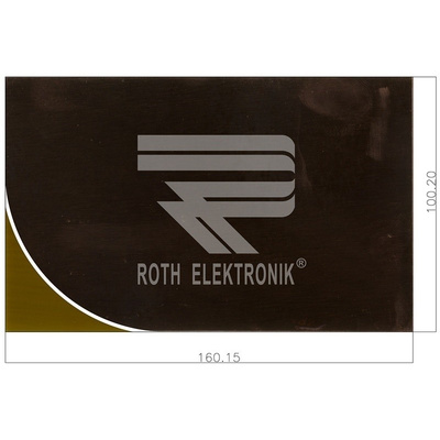 RE01-LF, Single-Sided Plain Copper Ink Resist Board FR4 With 35μm Copper Thick, 160 x 100mm