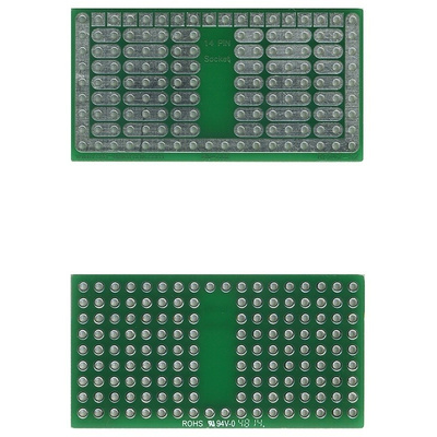 RE942-S2, Breadboard Solderable Breadboard With Adaption Circuit Board 46.99 x 24.76 x 1.5mm