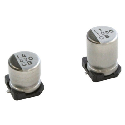 Nichicon 100μF Aluminium Electrolytic Capacitor 50V dc, Surface Mount - UCB1H101MNL1GS
