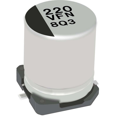 Panasonic 100μF Aluminium Electrolytic Capacitor 10V dc, Surface Mount - EEEFN1A101UR