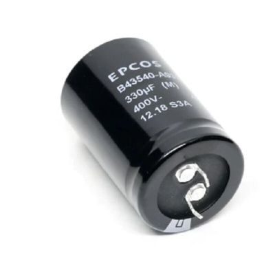 EPCOS 330μF Aluminium Electrolytic Capacitor 450V dc, Snap-In - B43545B5337M000