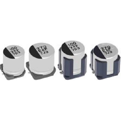Panasonic 100μF Conductive Polymer Hybrid Aluminium Electrolytic Capacitor 35V dc, Surface Mount - EEHZF1V101P