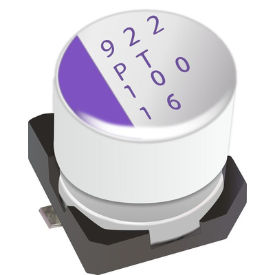 Panasonic 100μF Conductive Polymer Aluminium Solid Capacitor 25V dc, Surface Mount - 25SVPT100M