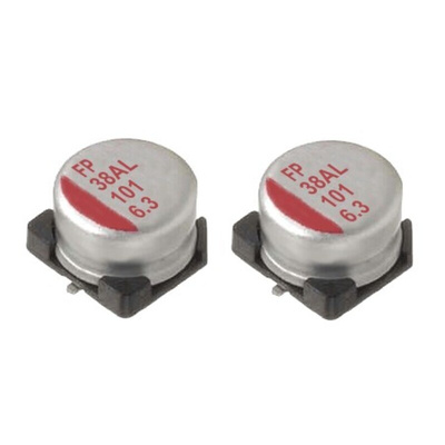 Nichicon 220μF Conductive Polymer Aluminium Solid Electrolytic Capacitor 6.3V dc, Surface Mount - RSL0J221MCN1GB