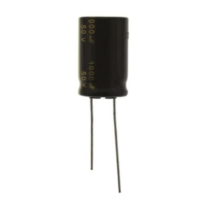 Panasonic 1000μF Aluminium Electrolytic Capacitor 50V dc, Radial, Through Hole - EEUFM1H102B