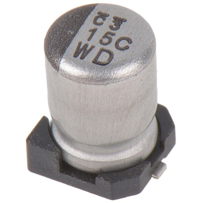 Nichicon 15μF Aluminium Electrolytic Capacitor 16V dc, Surface Mount - UWD1C150MCL1GS