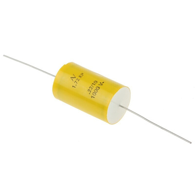 KEMET A72 Polypropylene Film Capacitor, 1 kV dc, 400 V ac, ±20%, 220nF, Through Hole