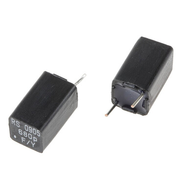 RS PRO Polystyrene Film Capacitor, 63V dc, ±1%, 680pF, Through Hole