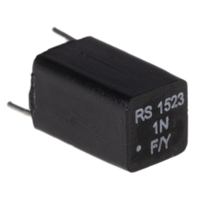 RS PRO Polystyrene Film Capacitor, 63V dc, ±1%, 1nF, Through Hole